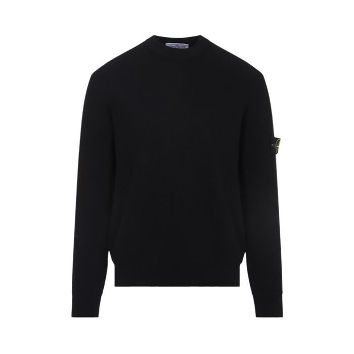 STONE ISLAND Navy Cotton Crewneck Sweater