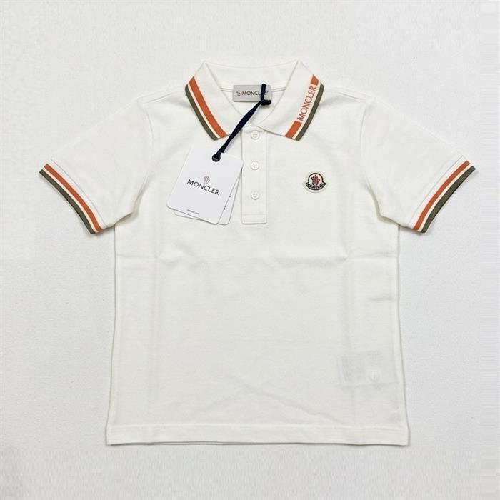 Moncler Logo Patch Cotton Polo T-Shirt White Women