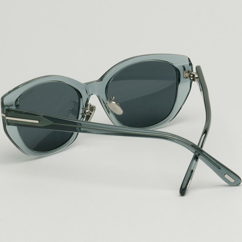 TOM FORD Transparent Blue Acetate Asian Fit Sunglasses TF1168K 90A