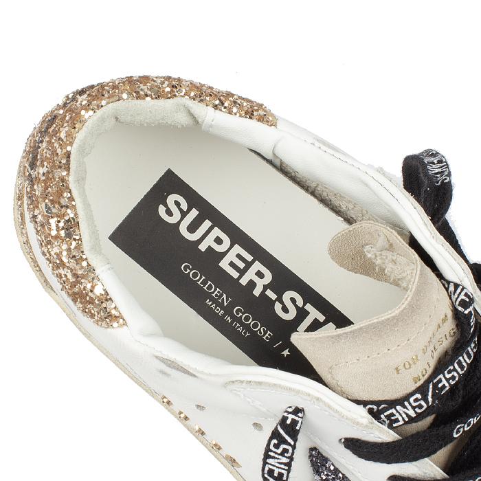 GOLDEN GOOSE Superstar Distressed Leather Low-Top Sneakers White