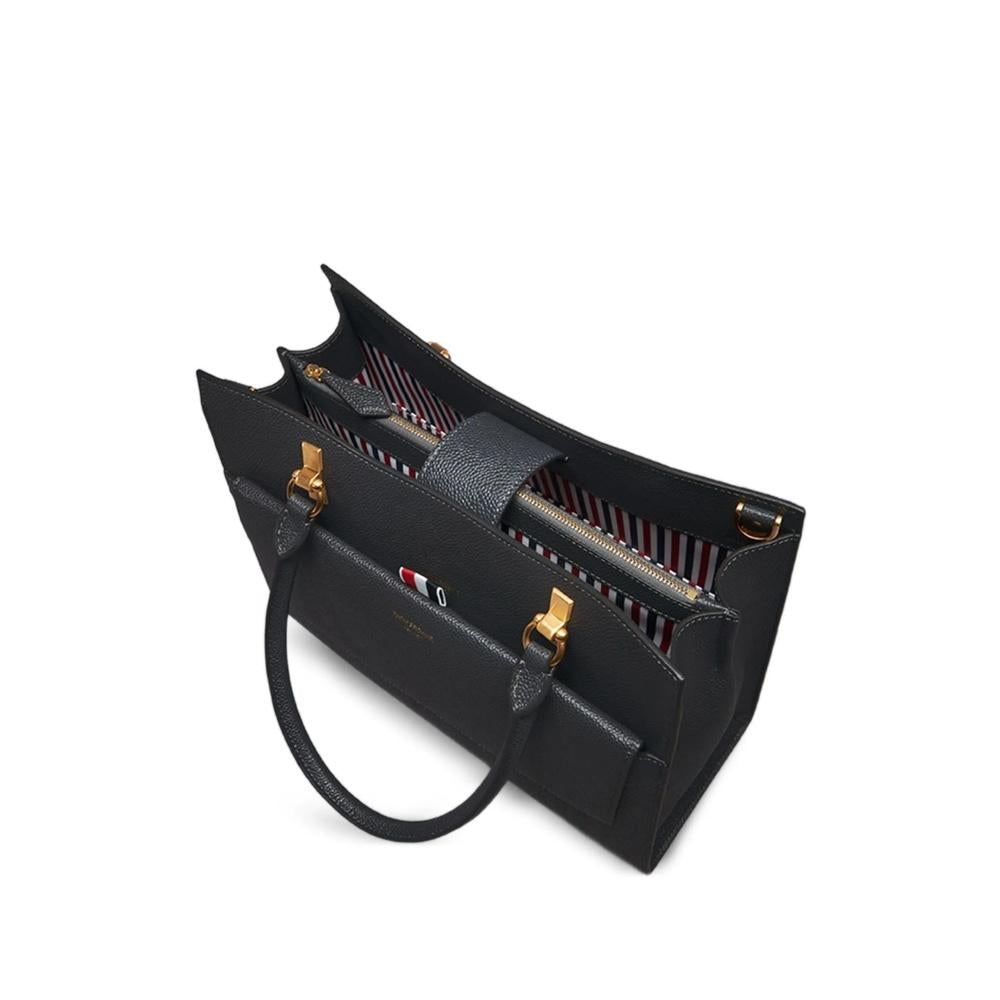 THOM BROWNE Pebble Grain Medium Duet Tote Bag