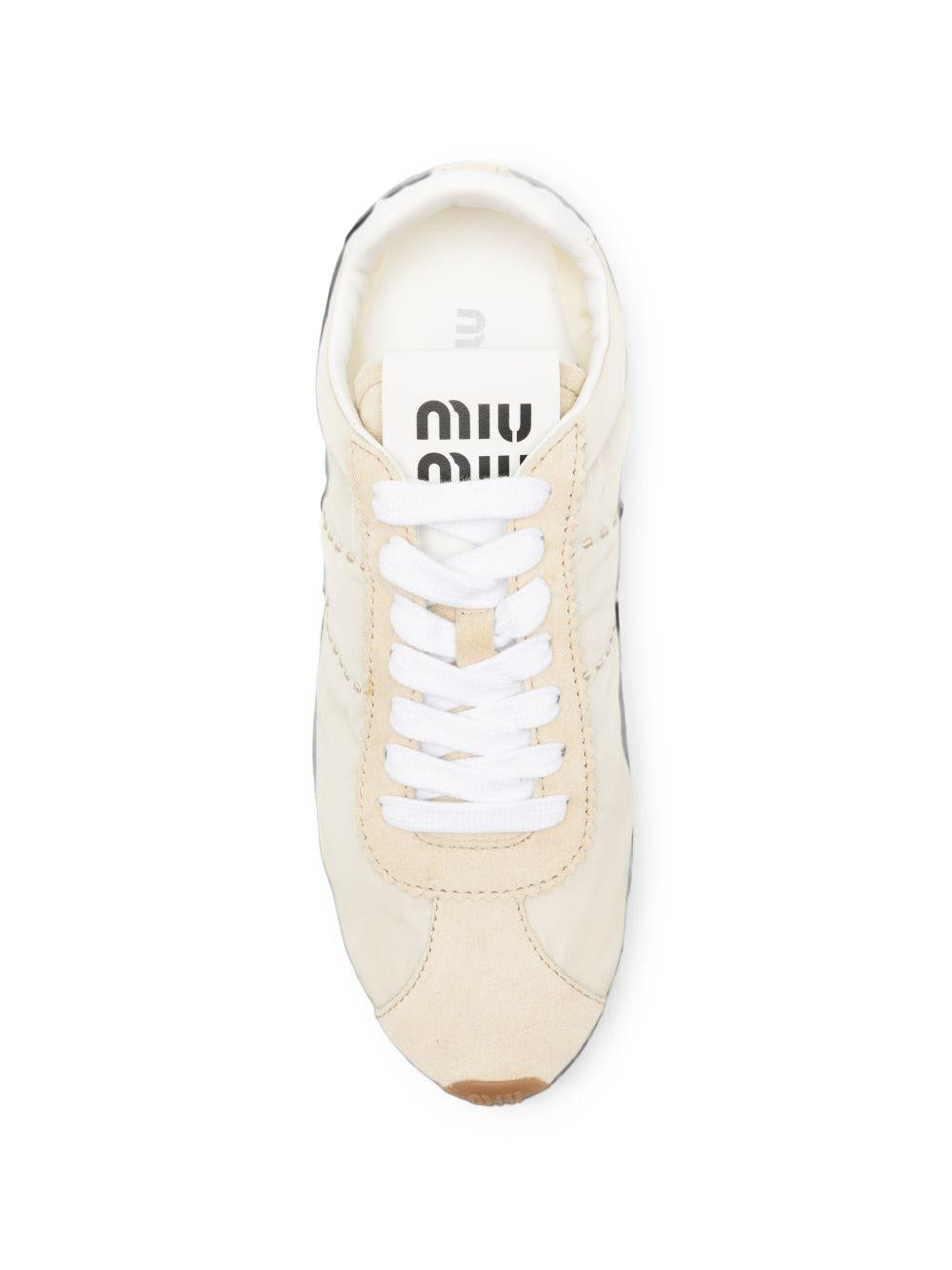Miu Miu Leather Low-Top Sneakers