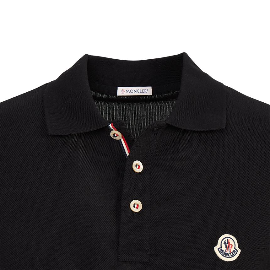 Moncler Maglia Men’s Polo Short Sleeve T-Shirt Black Cotton