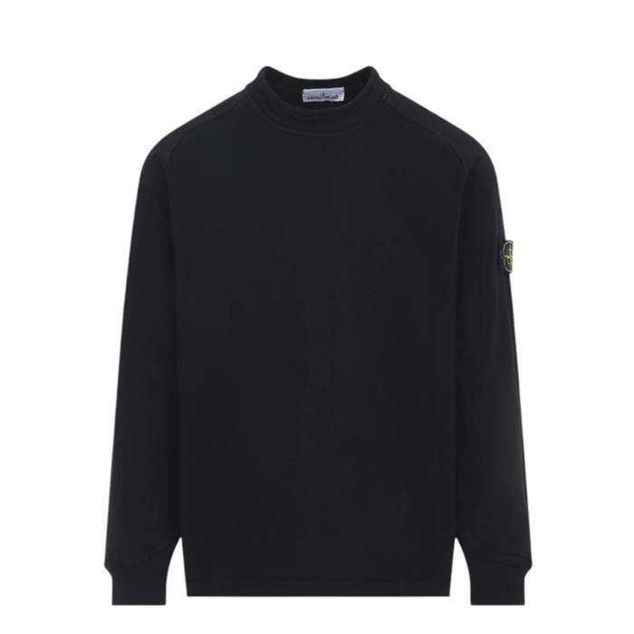 STONE ISLAND Organic Cotton Oversized Sweatshirt Black Men’s