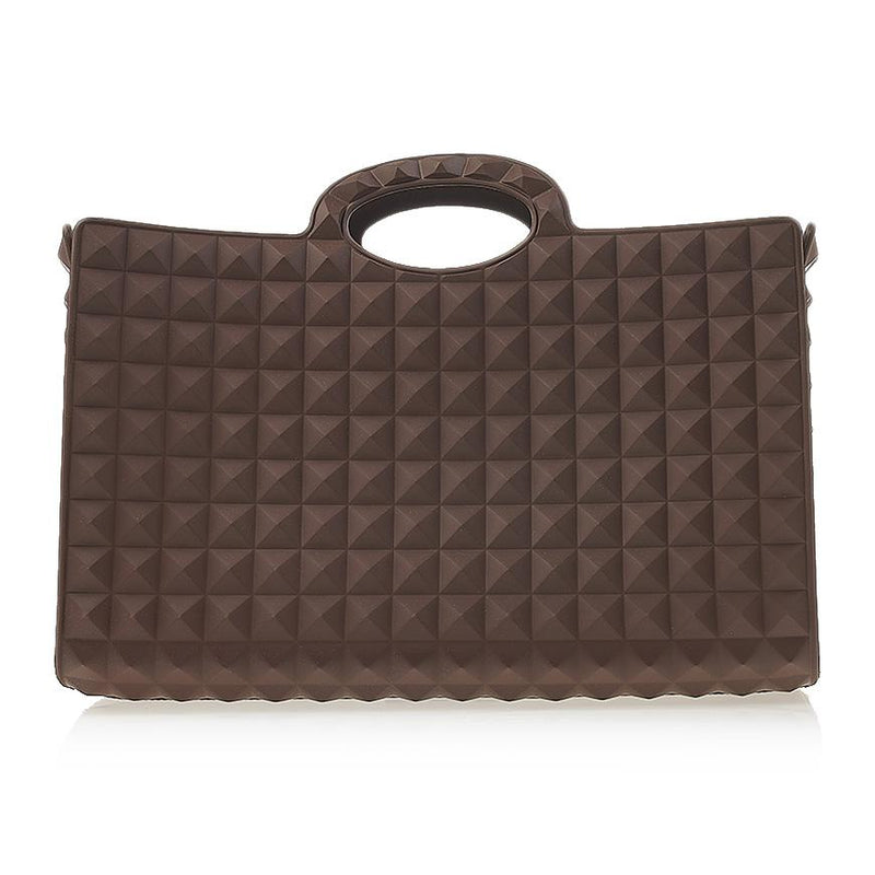 VALENTINO Garavani Le Troisième Studded Tote Bag Black Leather