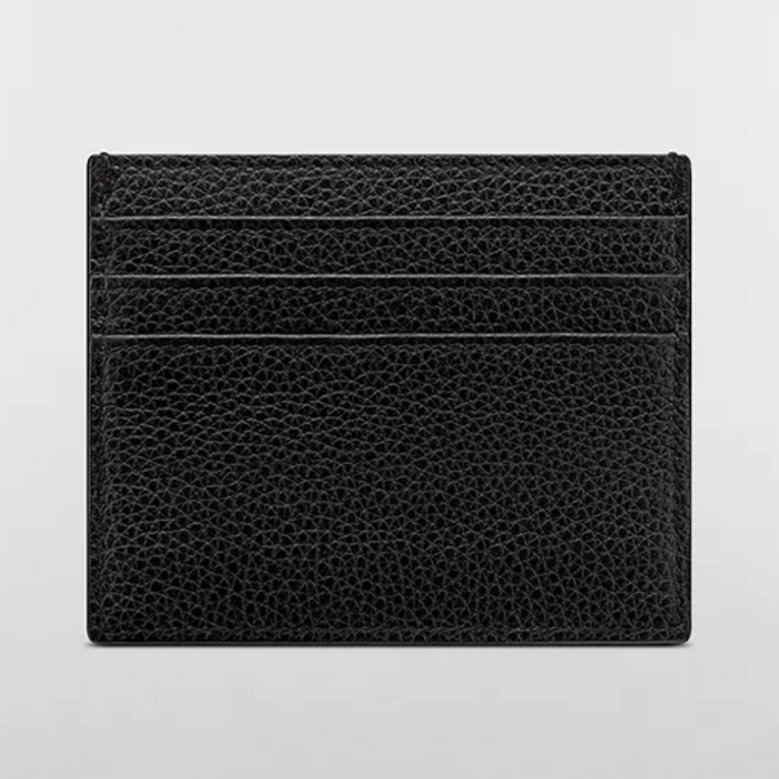 DIOR CD Icon Black Leather Card Holder Wallet Unisex