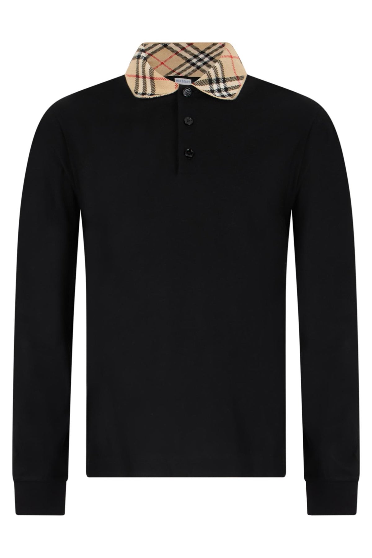 BURBERRY Short Sleeve Polo Shirt Black Men Cotton