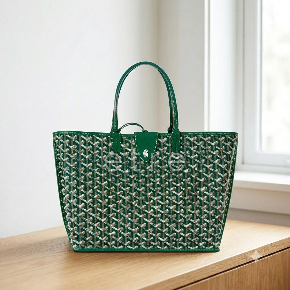GOYARD Saint Louis GM Green Tote Bag for Women