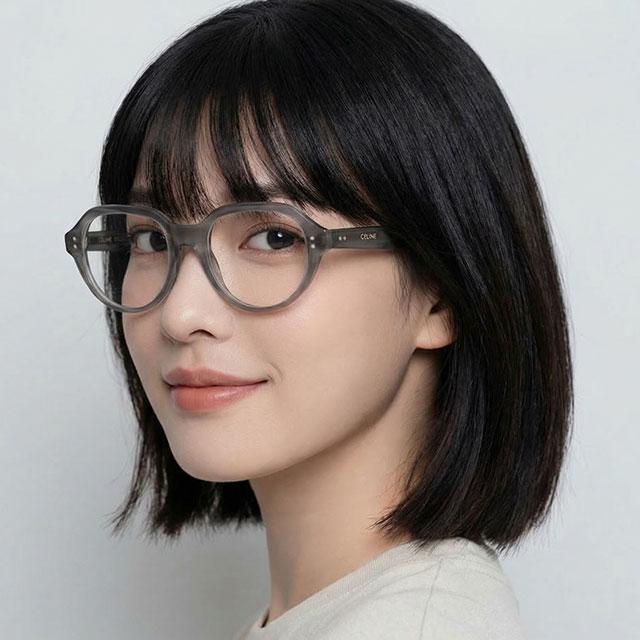 CELINE Round Acetate Eyeglass Frames Unisex Fashion Daily CL50145I 005