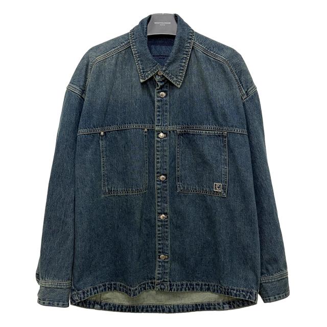 WOOYOUNGMI Blue Denim Pocket Detail Shirt Jacket Unisex W253SH23 981L
