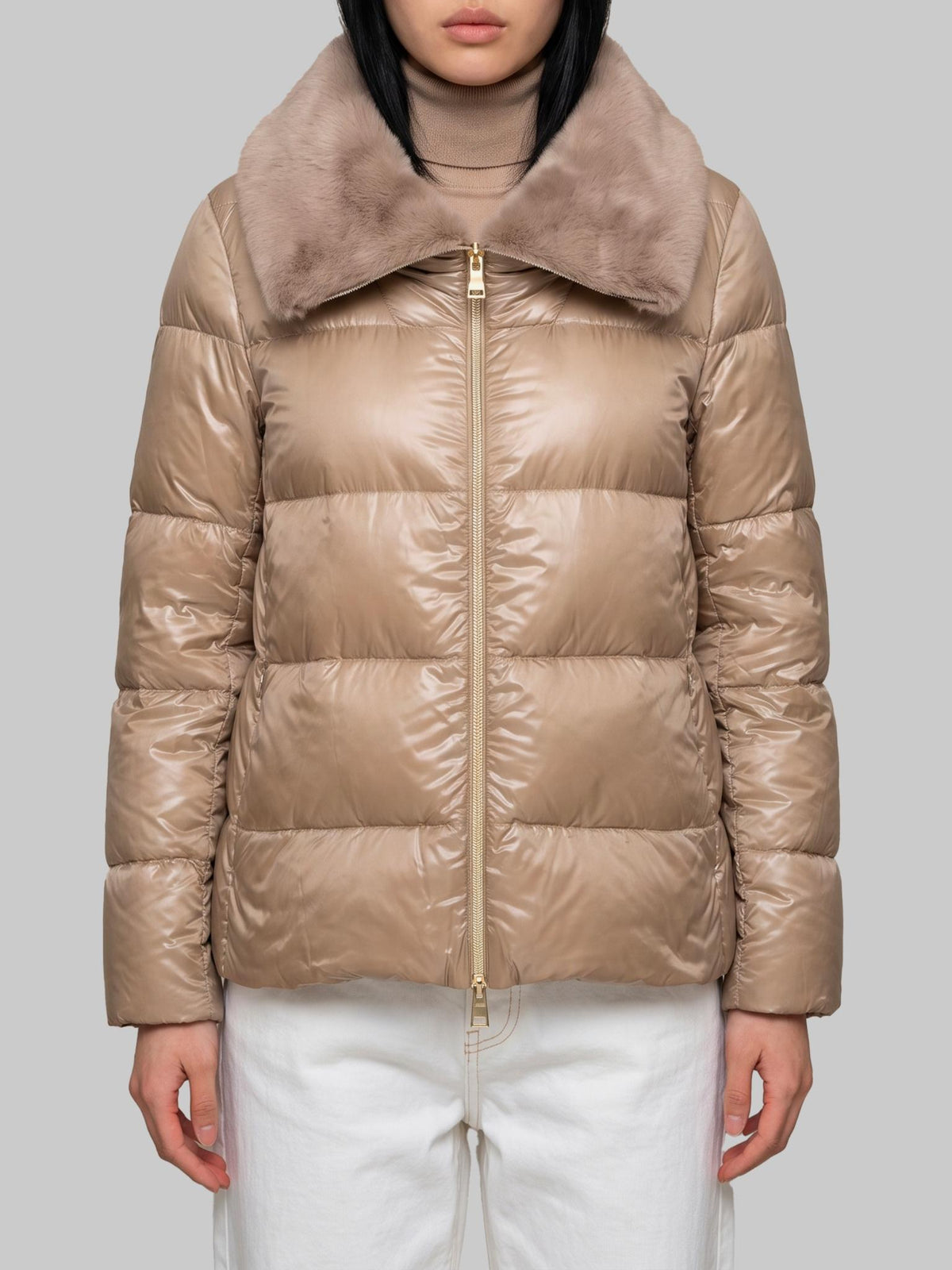 Herno Beige Down Puffer Jacket Women’s