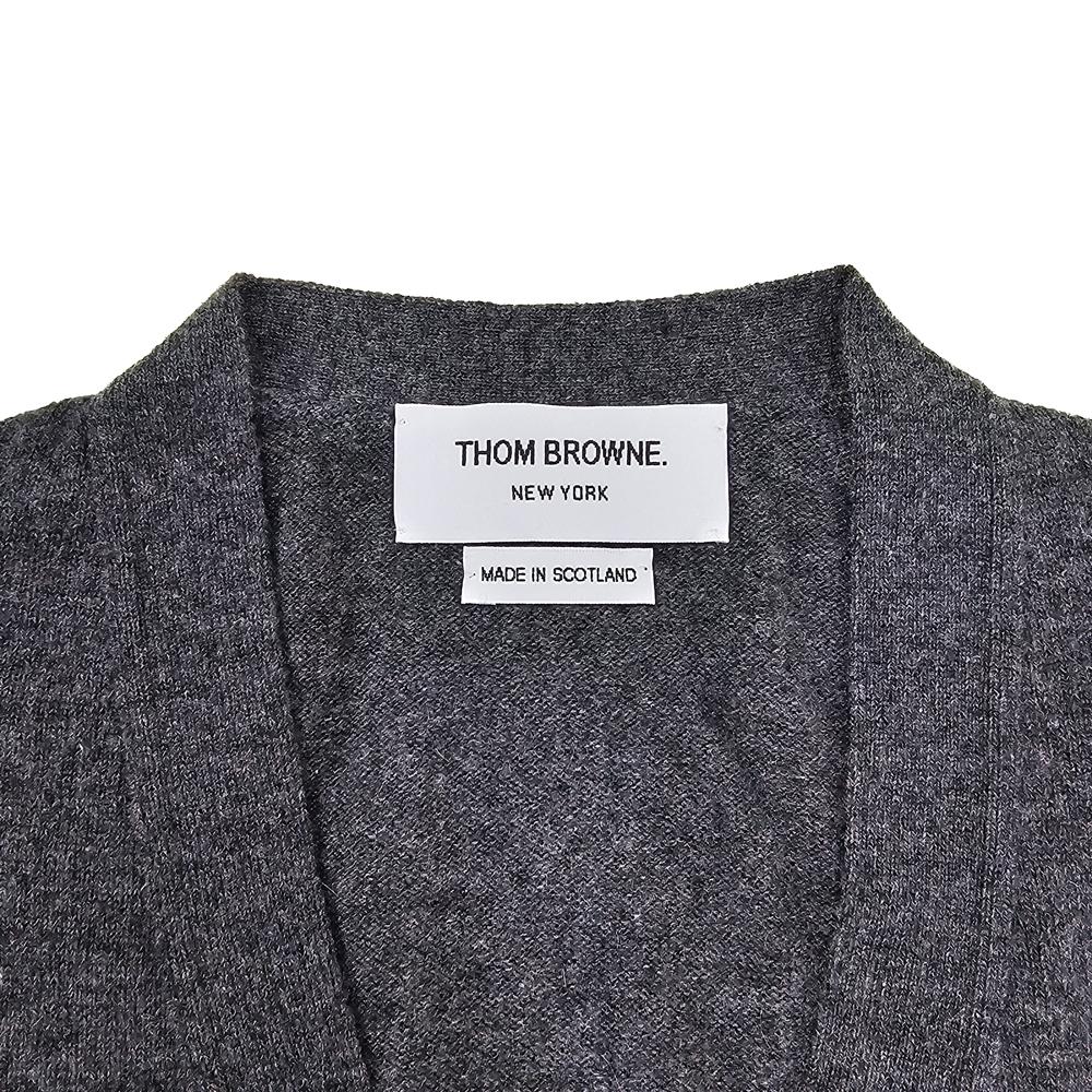 THOM BROWNE Women’s Classic Cashmere Cardigan Mid Grey