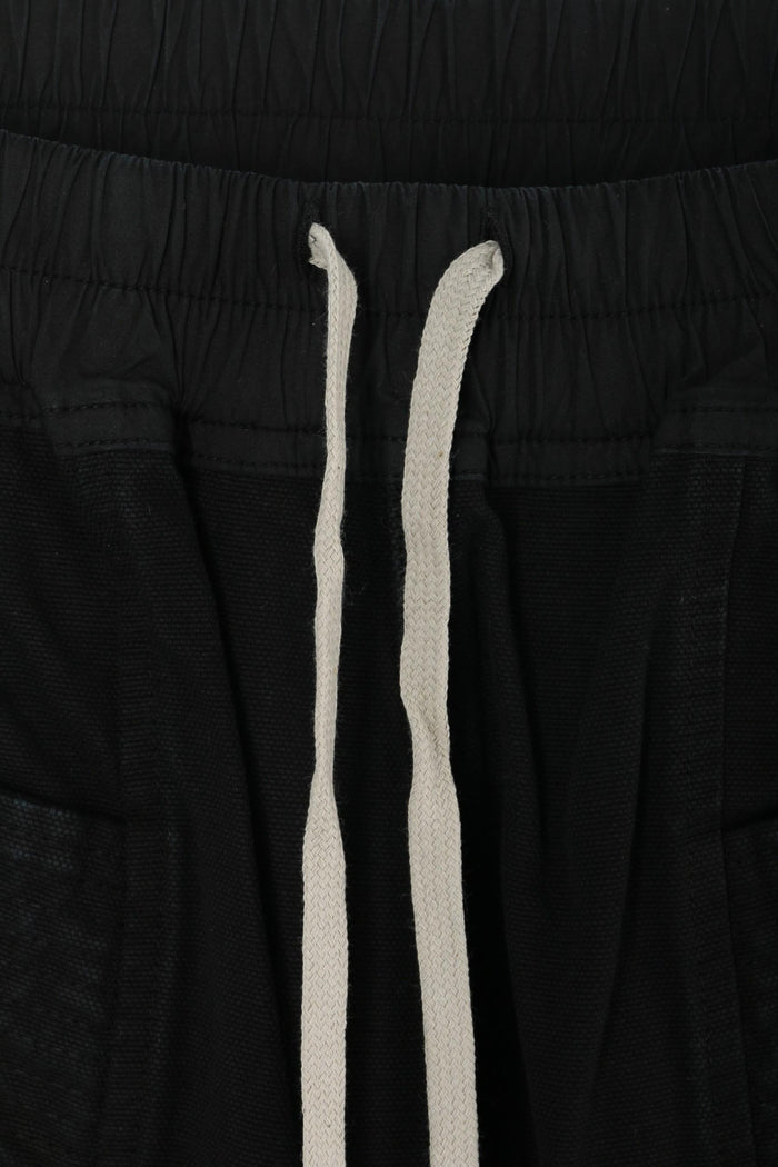 Rick Owens DRKSHDW Black Cotton Canvas Creatch Cargo Pants DU01E3376 CVS 09