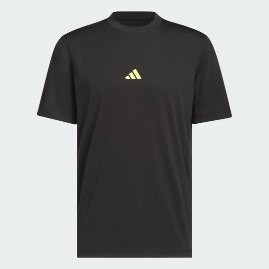 Adidas Men’s Short Sleeve T-Shirt KG4815 BLACK SOLAR LEMON DOM