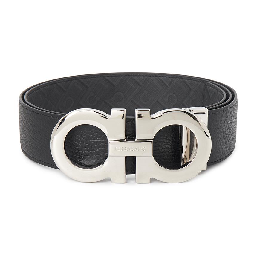 Ferragamo Gancini Men’s Reversible Leather Belt Pre-Cut 0270 018 0780244