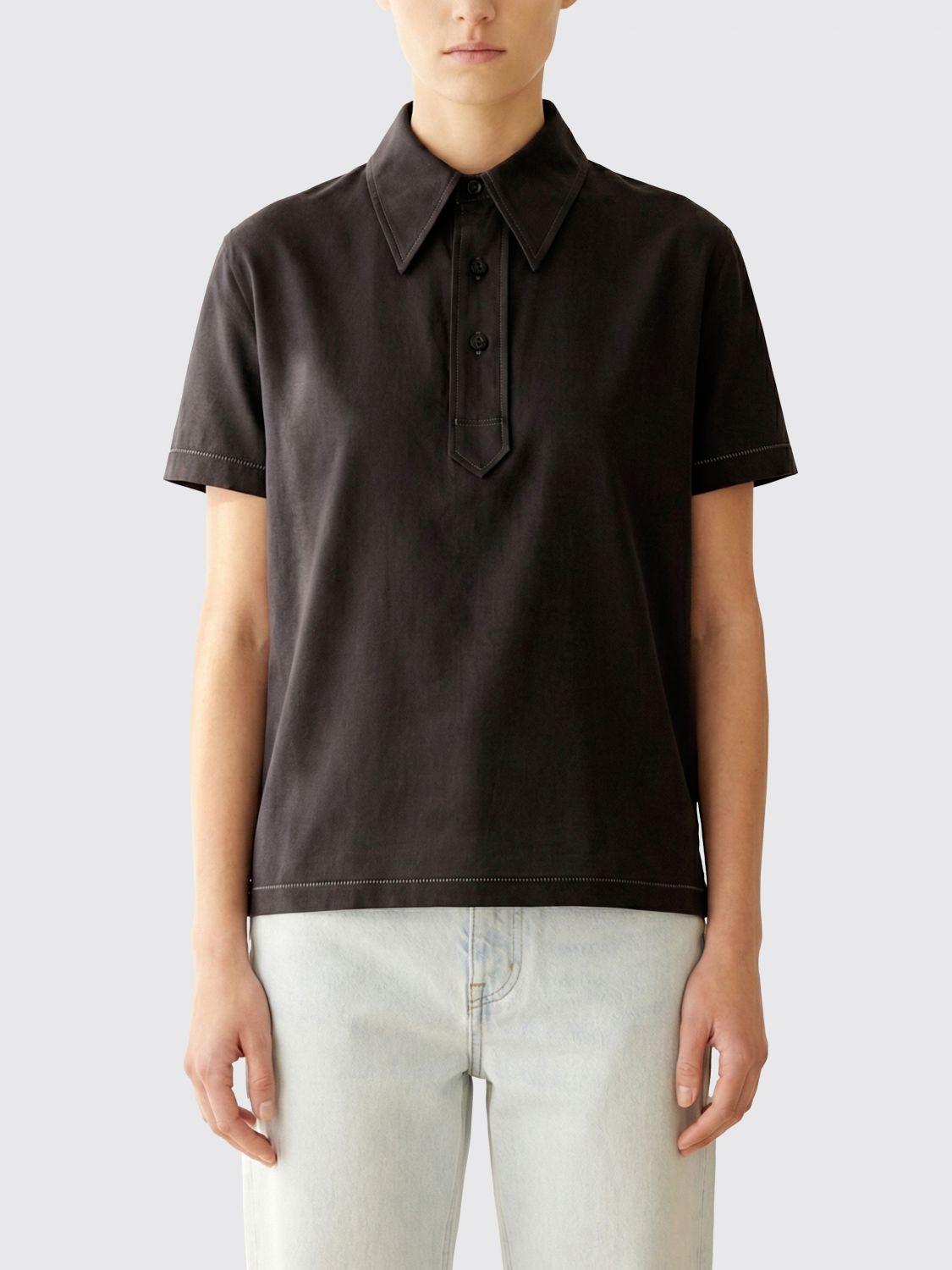 Maison Margiela Black Cotton Short Sleeve Polo Shirt