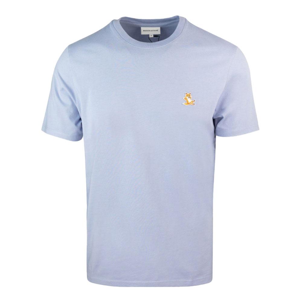 Maison Kitsune Chillax Fox Blue Cotton Short Sleeve T-Shirt