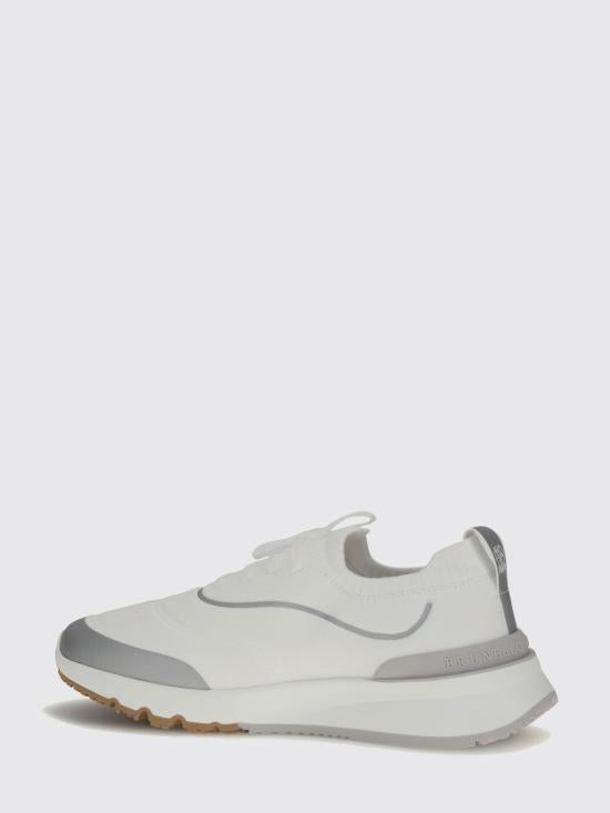 Brunello Cucinelli Leather Low-Top Sneakers for Men MZUAUFO340 CBM68 WHITE DOM