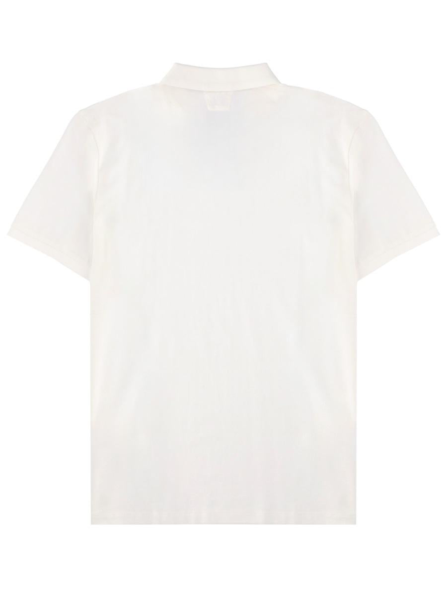 CP Company Short Sleeve Cotton Polo Shirt White Men