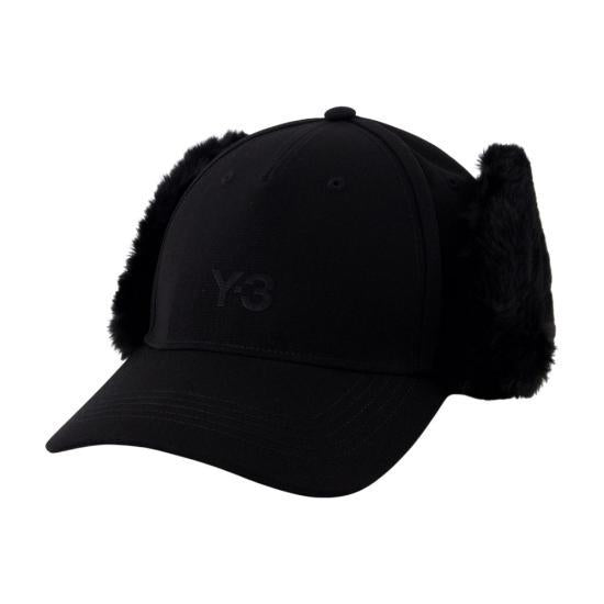 Y-3 Black Cotton Logo Baseball Cap JX8327 BLACK DOM