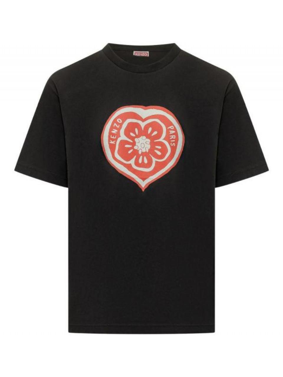 KENZO Boke Heart Cotton T-Shirt FG5 5TS207 4SO 99J