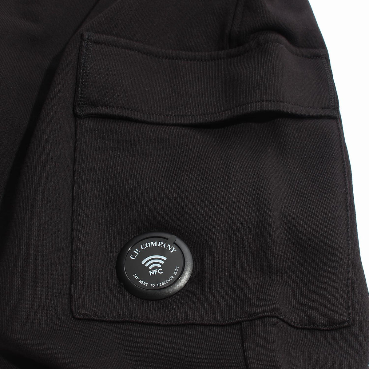 CP Company Diagonal Cargo Lens Sweatpants Black Men's