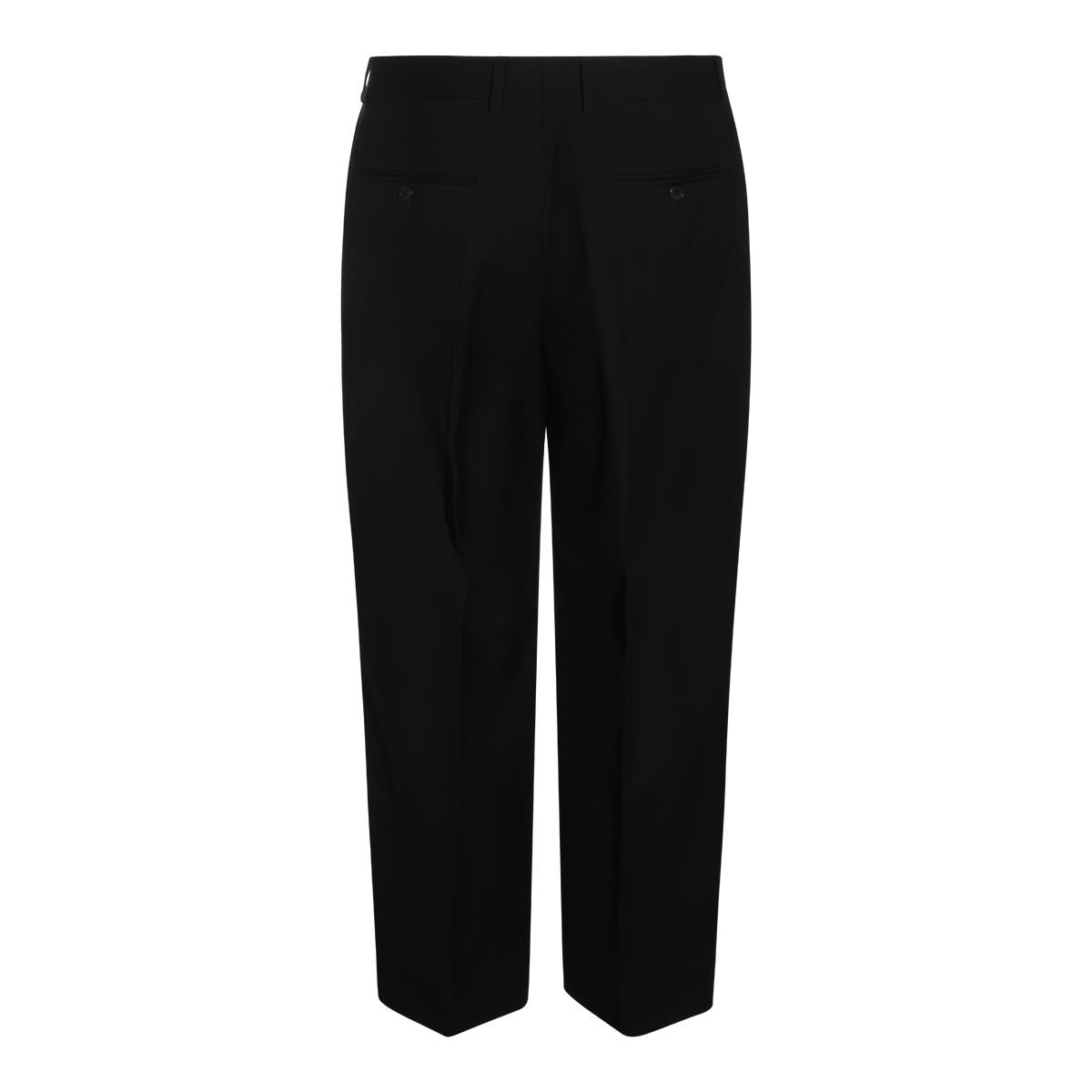 CELINE Black Wool Tailored Suit Pants for Men
