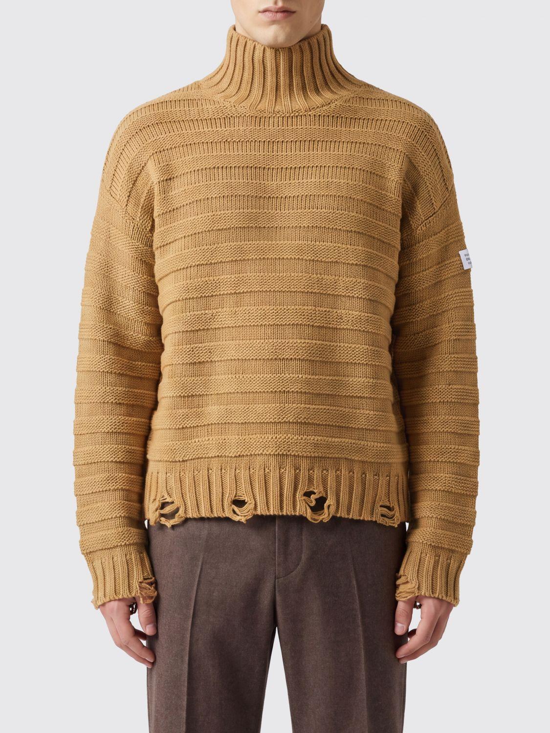 Maison Margiela Wool Turtleneck Knit Sweater Men Brown