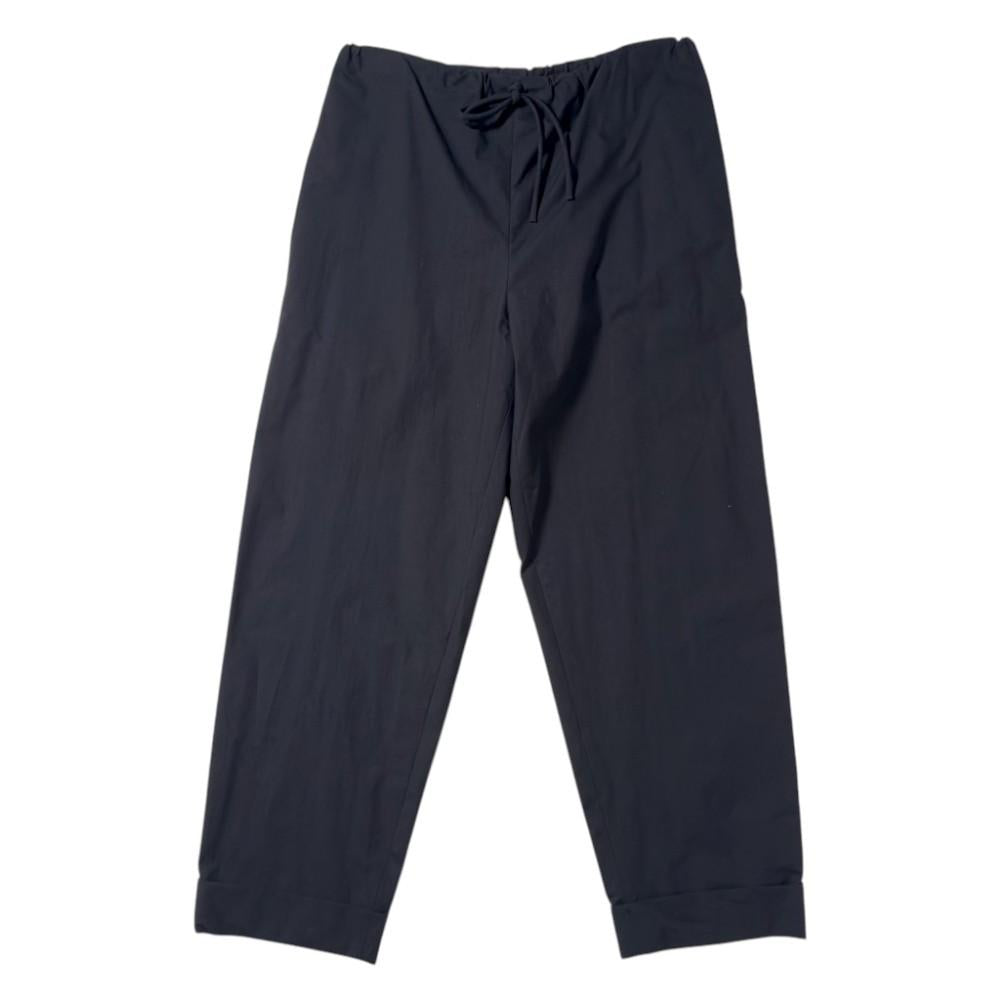 The Row Delano Poplin Cotton Classic Pants Black