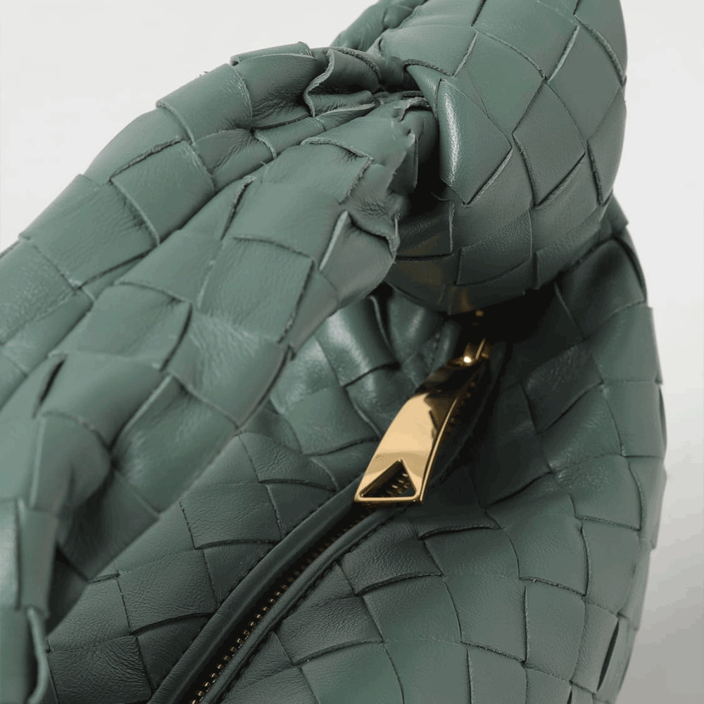Bottega Veneta Intrecciato Candy Jodie Tote Bag Green Leather