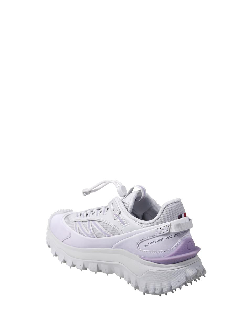 Moncler White Leather Low-Top Sneakers