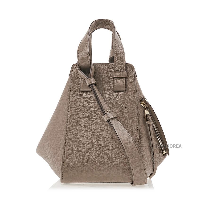 LOEWE Compact Hammock Leather Tote Bag Women Brown A538 H13X 23