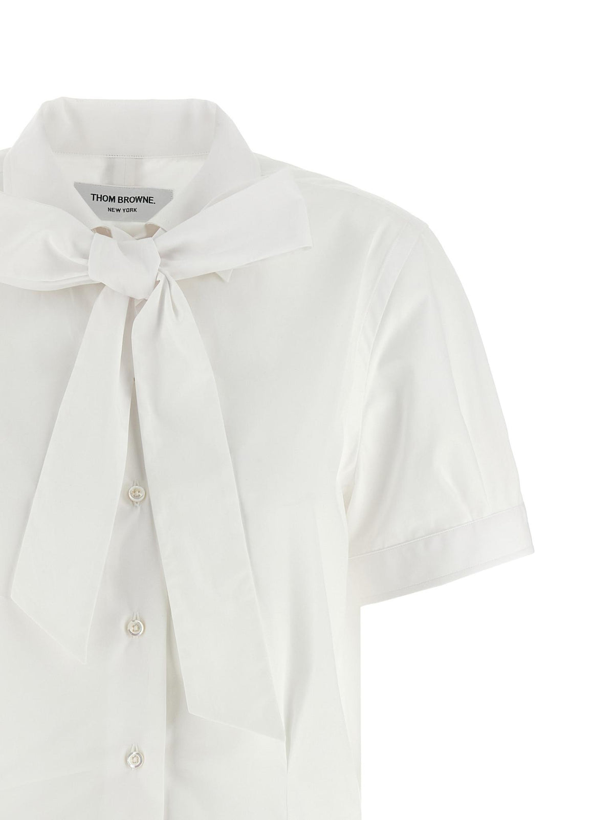 THOM BROWNE White Short Sleeve Shirt