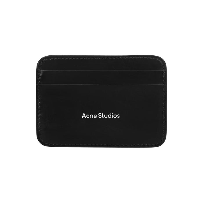 Acne Studios Unisex Leather Card Holder Wallet Accessory CG0262 BLACK