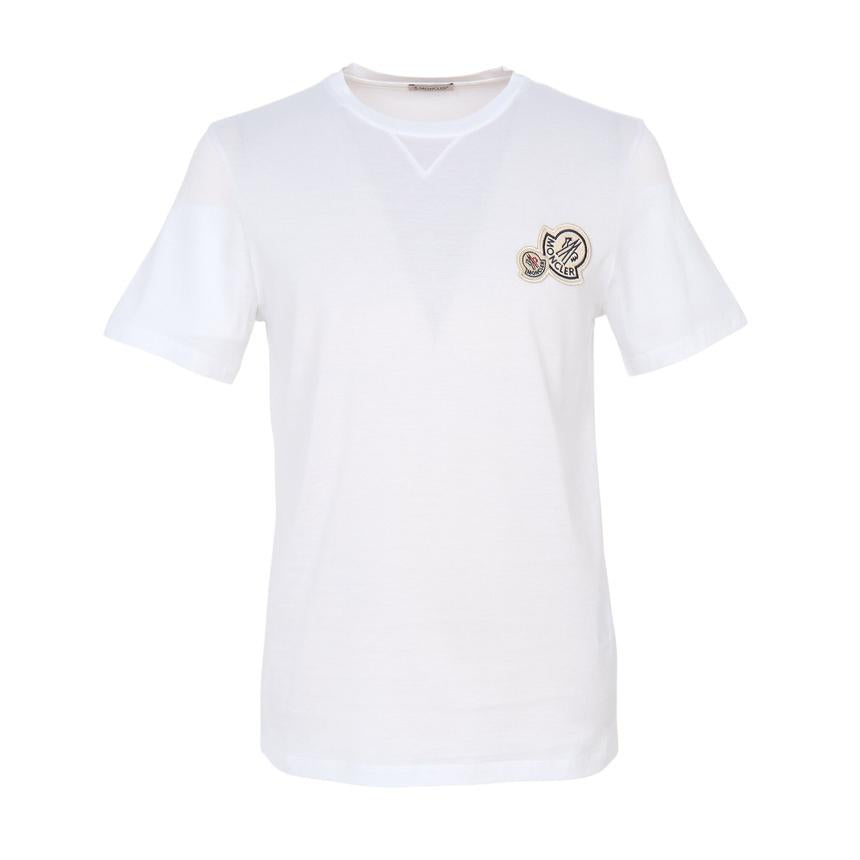 Moncler Men’s Short Sleeve T-Shirt White Cotton Tee