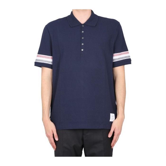 THOM BROWNE RWB Trim Short Sleeve Polo T-Shirt MJP169A
