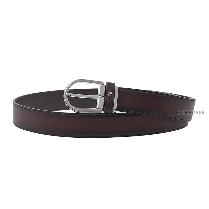 Montblanc Men’s 35mm Leather Belt 118413 BROWN