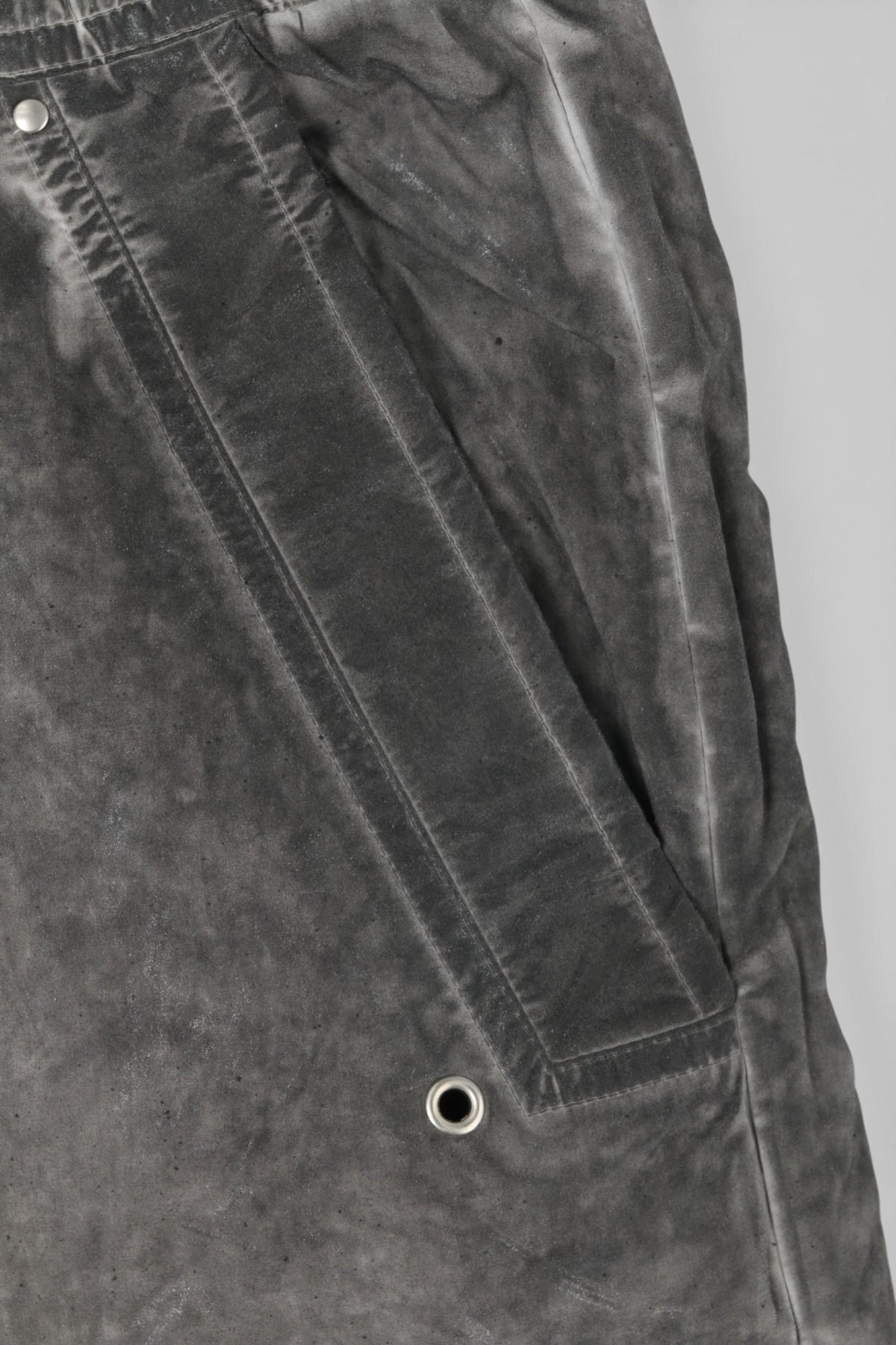 Rick Owens DRKSHDW Geth Belas Dark Dust Foil Cotton Poplin Cargo DU01E3378 PF 78