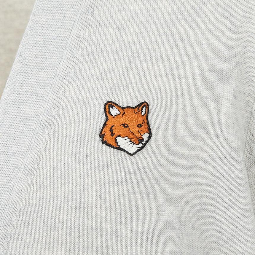 Maison Kitsune Fox Head Logo Wool Cardigan Men