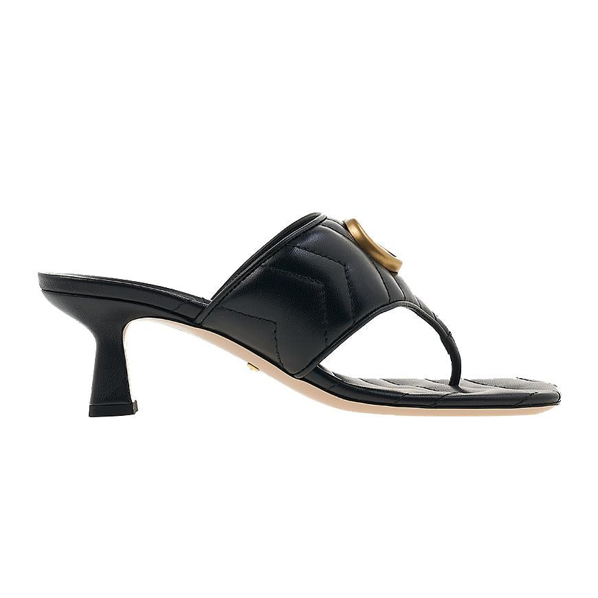 GUCCI Women’s GG Logo Heel Sandals 776995 BKO60 1000