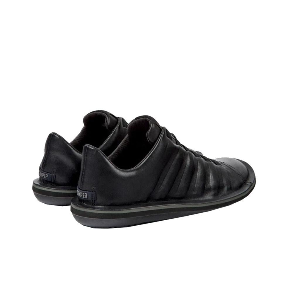 Camper Beetle Black Leather Low-Top Sneakers for Men 18751 048