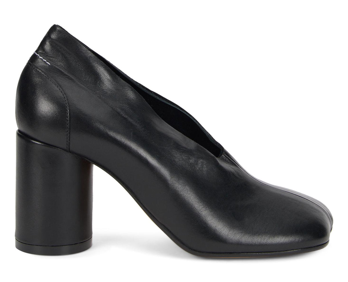Maison Margiela Black Leather Mary Jane Pumps