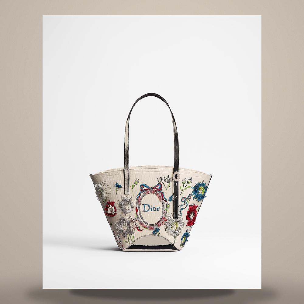 DIOR Multicolor Brush and Bloom Embroidered Canvas Small Crossbod M1424PETV M20E