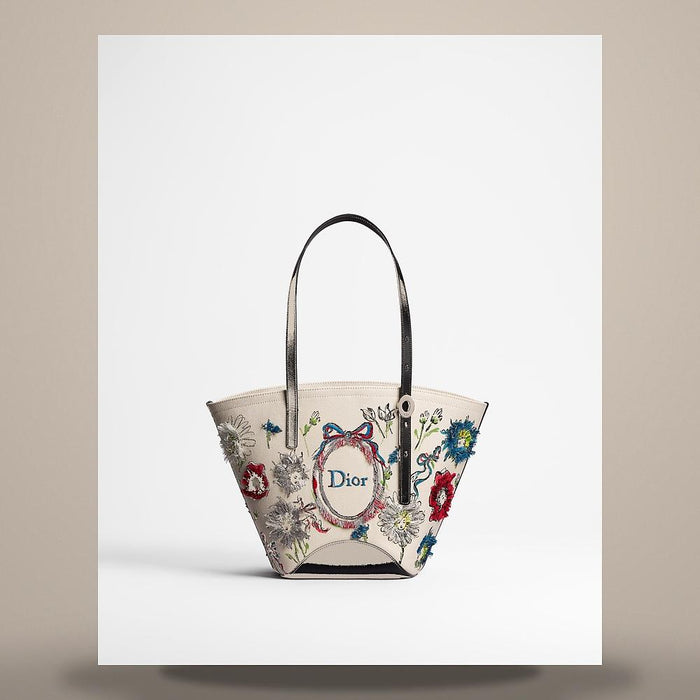 DIOR Multicolor Brush and Bloom Embroidered Canvas Small Crossbod M1424PETV M20E