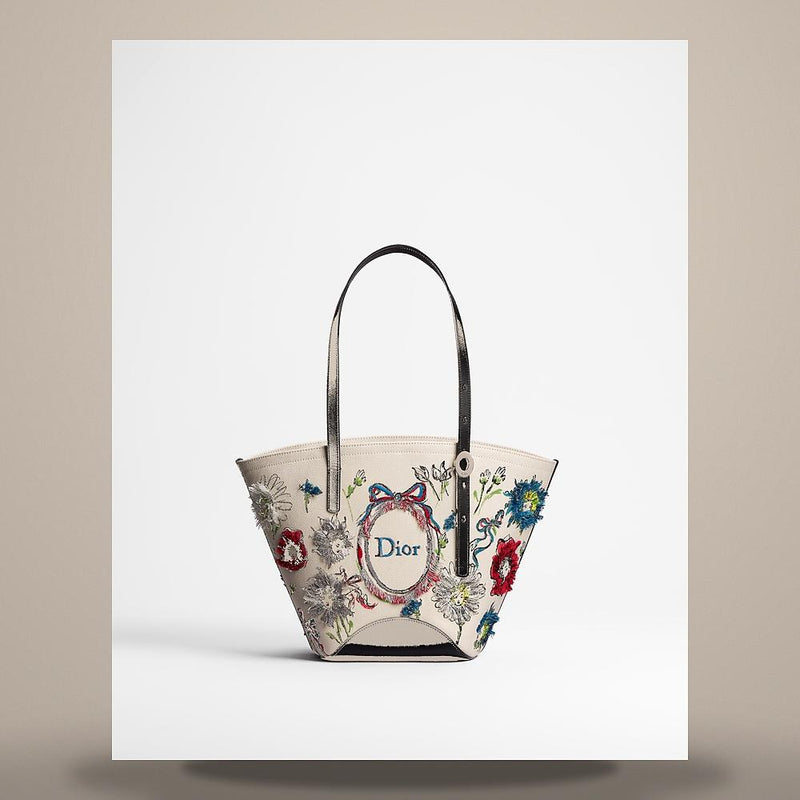 DIOR Multicolor Brush and Bloom Embroidered Canvas Small Crossbod M1424PETV M20E
