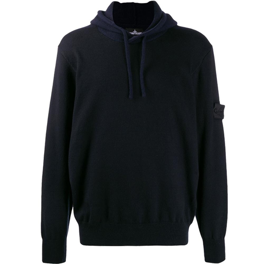 STONE ISLAND Shadow Hooded Knit Wappen Patch T-Shirt Black