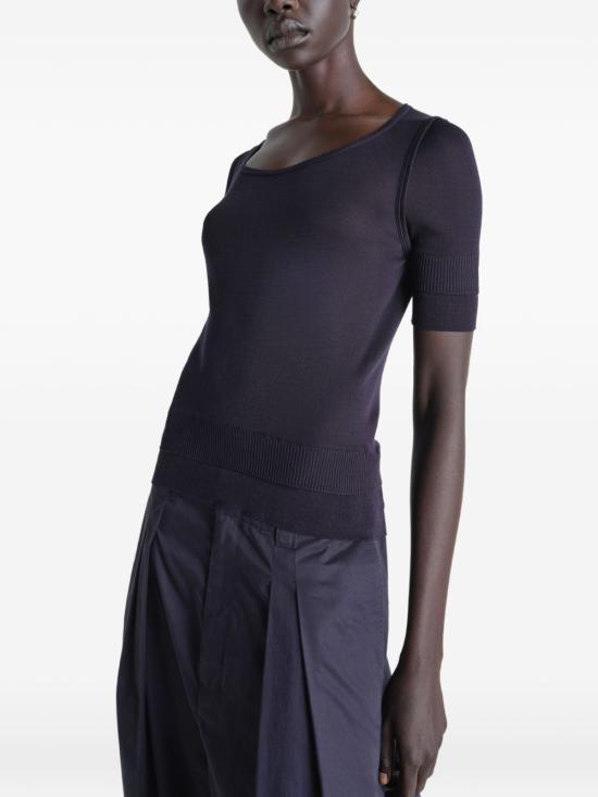 Lemaire Short Sleeve T-Shirt Black Cotton TS0025 LK1017980