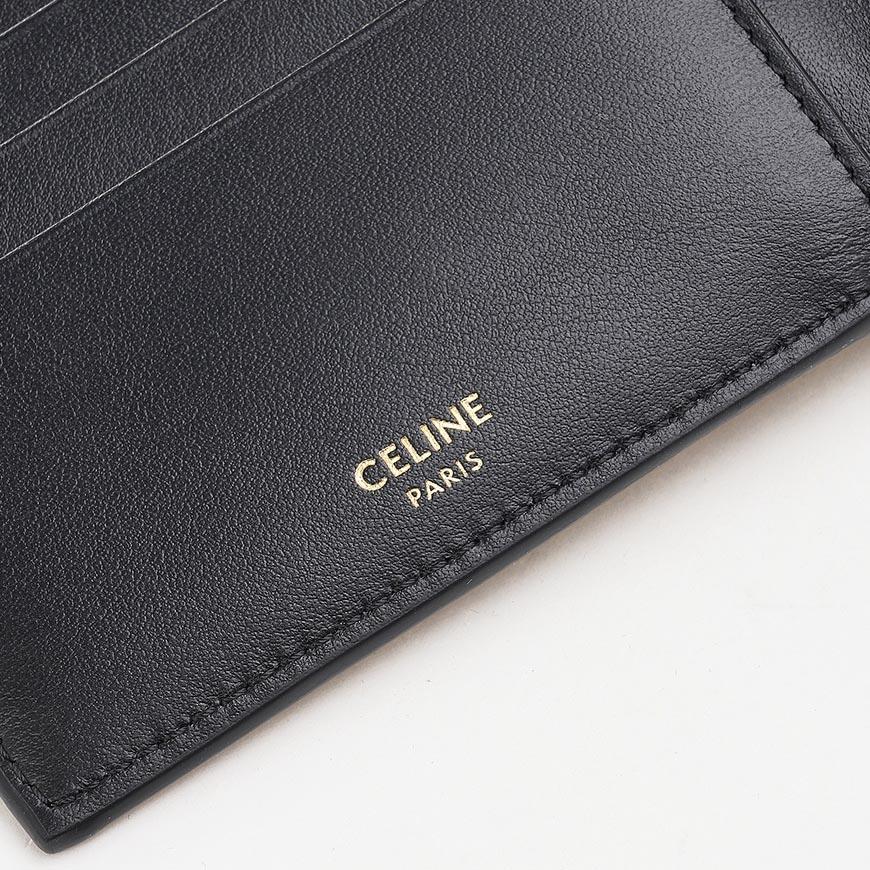 CELINE Triomphe Canvas Bifold Wallet for Men Black