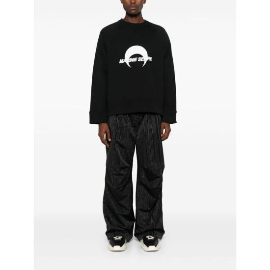 Marine Serre Black Long Sleeve Sweatshirt UST019ACJER 0013BK99
