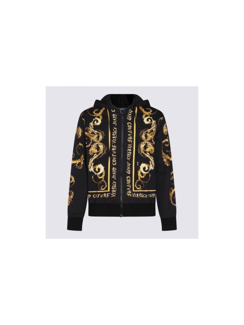 Versace Couture Logo Print Hooded Sweatshirt for Men 77GAI3ZC FS164 G89